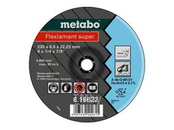 Диск шлифовальный 230х6х22 , по металлу , 6600 об/мин. METABO 616622000