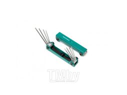 Набор ключей TORX складной 8пр. (Т5-Т10, Т15, Т20) Rock FORCE RF-5087F