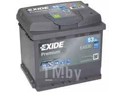 Аккумулятор Premium 53Ah 540A (R +) 207x175x190 mm EXIDE EA530