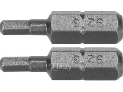 Бита HEX H3х25мм 1/4" (2шт) AlSl S2 Yato YT-77920