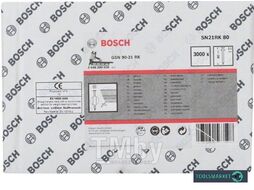 Гвоздь с круглой головкой в обойме, белый под углом 21SN21 RK80 3,1 7,0 80мм (3000шт) 2.608.200.030 BOSCH