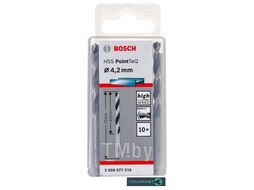 Сверло спиральное Bosch HSS PointTeQ 4.2 мм DIN 338 (135 град.) по металлу (10 шт.) 2.608.577.210 BOSCH