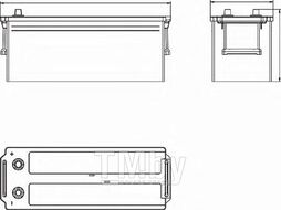 Аккумуляторная батарея 145Ah DETA PROFESSIONAL POWER 12 V 145 AH 900 A ETN 3 B0 513x189x223mm 36.11kg DF1453