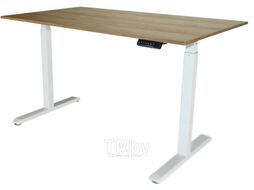 Компьютерный стол Ergosmart Electric Desk Compact (белый/дуб натуральный)