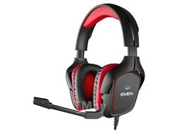 Наушники с микрофоном Sven AP-G333MV, 2.2м кабель, 3.5мм, Red-Black