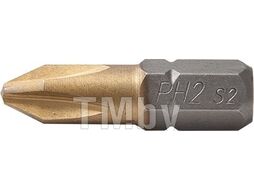 Насадка крестообразная GERAL PH1х25мм 1/4" S2 TiN (упак/10шт) G126574