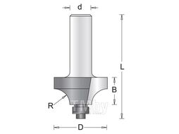 Фреза закругляющая Hitachi 22.2X49X12.7X4.8мм, подшипник, хвостовик 8мм, H-K/754103