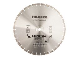 Диск алмазный по железобетону Hilberg серия Hard Materials Laser 500x10x25.4/12 mm HM111