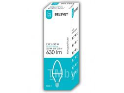 Лампа светодиодная BELSVET LED-М Свеча C37 7W 4000 К E14