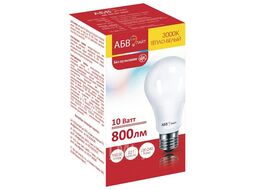 Лампа светодиодная АБВ LED лайт A60 10W E27 3000K