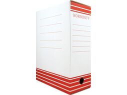 Коробка архивная Koroboff 322x120x240 (белый/красная печать)