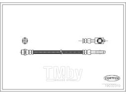 Шланг тормозной AUDI A4 2000- L=265MM Rear CORTECO 19032310