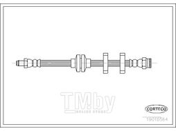 Шланг тормозной передн. Fiat Bravo 95-01, Marea 96-, Lancia Lybra 99- CORTECO 19018564