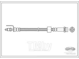 Шланг тормозной передн Ford Transit 06- CORTECO 19035299