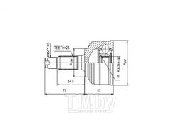 ШРУС внешний HONDA Civic 1.4-1.6 95-01/Integra 1.8 97-01 AYWIPARTS AW1510028