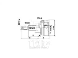 ШРУС внешний TOYOTA Camry V10/V20 3.0 (92-01) AYWIPARTS AW1510029A