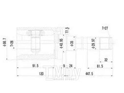 ШРУС внутренний BMW X5 E70 3.0-4.8 (07>), X6 E71 3.0D-4.4T (08>) AYWIPARTS AW1520287