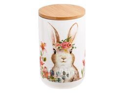 Банка для сыпучих продуктов керамическая 1000 мл, серия EASTER BUNNY, PERFECTO LINEA