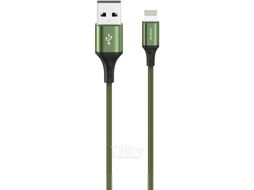 Кабель Olmio Basic USB 2.0 - Lightning / 041651 (1.2м, зеленый)