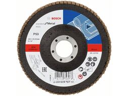 Круг лепестковый 125х22.2 мм K60 плоский STANDARD FOR METAL BOSCH (2608603717)