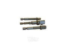 Переходники для шуруповерта под головки 1/4", 3/8" и 1/2" (3шт.) GEKO G15010