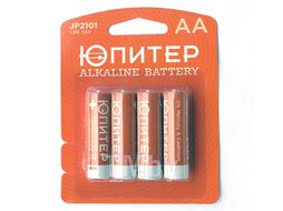 Батарейка AA LR6 1,5V alkaline 4шт. ЮПИТЕР