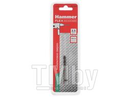 Сверло HAMMER Flex 202-504 DR CO 2,50*мм57мм кобальт M35, DIN338, HRC65-70 2шт 58994