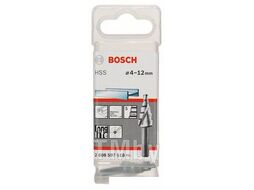 Ступенчатое сверло HSS 5 ступ 4-12 мм BOSCH 2608597518