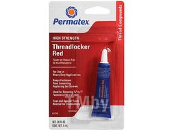 Фиксатор резьбы сильной фиксации Permatex High Strength Threadlocker RED, 6мл в блистере 27100