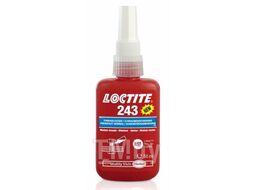 Фиксатор резьбы LOCTITE 243: фиксатор резьбы средн. прочности, фиксирует болты, гайки, шпильки, предотвращая их ослабление из-за вибрации, герметизирует резьбы, 50 мл 1335863