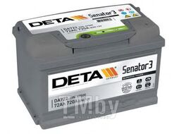 Аккумуляторная батарея 72Ah DETA SENATOR3 12 V 72 AH 720 A ETN 0(R+) B13 278x175x175mm 16.6kg DA722