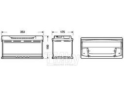 Аккумуляторная батарея 95Ah DETA POWER 12 V 95 AH 800 A ETN 0(R+) B13 353x175x190mm 22.8kg DB950