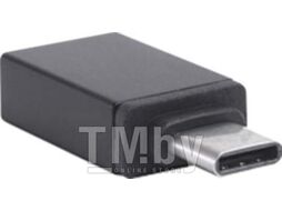 Адаптер Atom USB Type-C 3.1 - USB А 3.0 (черный)