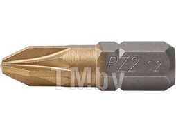 Насадка крестообразная GERAL PZ1х25мм 1/4" S2 TiN (упак/10шт) G126604