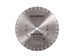 Диск алмазный по железобетону Hilberg серия Hard Materials Laser 450x10x25.4/12 mm HM110