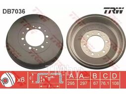 Тормозной барабан TRW DB7036