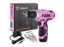 Дрель-шуруповерт аккумуляторная DEKO GCD12DU3 PINK SET2