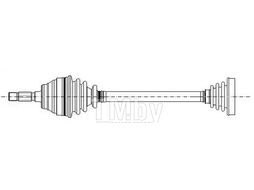 Полуось VW Golf (1993-1999), Passat (1988-1997), Vento (1993-1998) LH METELLI 17-0123