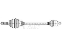 Полуось RENAULT MEGANE (1996-), SCENIC (1999-) RH с ABS METELLI 17-0592