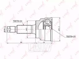 ШРУС MAZDA Demio 1.3-1.5 98> LYNXauto CO-5107