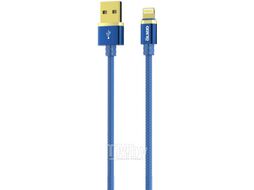 Кабель Olmio Deluxe USB 2.0 - lightning 2.1A / 038851 (1м, синий)