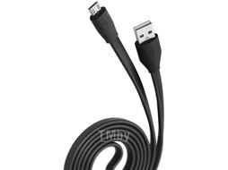 Кабель Olmio USB 2.0 - microUSB 2.1A / 038658 (1м, черный)