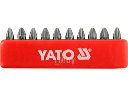 Бита PH2х25мм 1/4" (10шт) S2 HRC58-62 Yato YT-0475