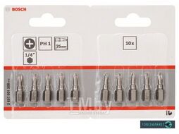 Набор из 10 насадок-бит Extra-Hart PH1 25мм 2.607.001.509 BOSCH