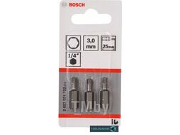 Набор из 3 насадок-бит Extra Hart HEX3 25мм 2.607.001.722 BOSCH