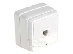 Розетка компютерная 1хRJ45 (Cat5e, открытая) белая, BRON, MUTLUSAN (16 A, 250 V, IP 20)