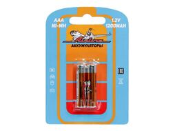 Батарейки AAA HR03 аккумулятор Ni-Mh 1200 mAh 2шт. (AAA-12-02)