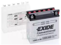 Аккумулятор Conventional 12V 5,5Ah 60A 135x60x130 mm EXIDE 12N5,5-3B