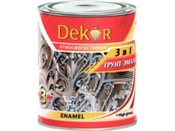 Эмаль Dekor 3 в 1 алкидная (900г, желтый)