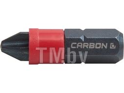 Насадка крестообразная CARBON PH2х25мм 1/4" G5, с короткой торсионной зоной (упак/10шт) CA-126734